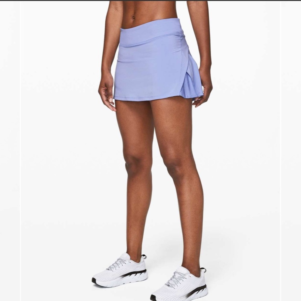 Lululemon Play off the Pleats Mid Rise Skirt Hydrangea Blue 10